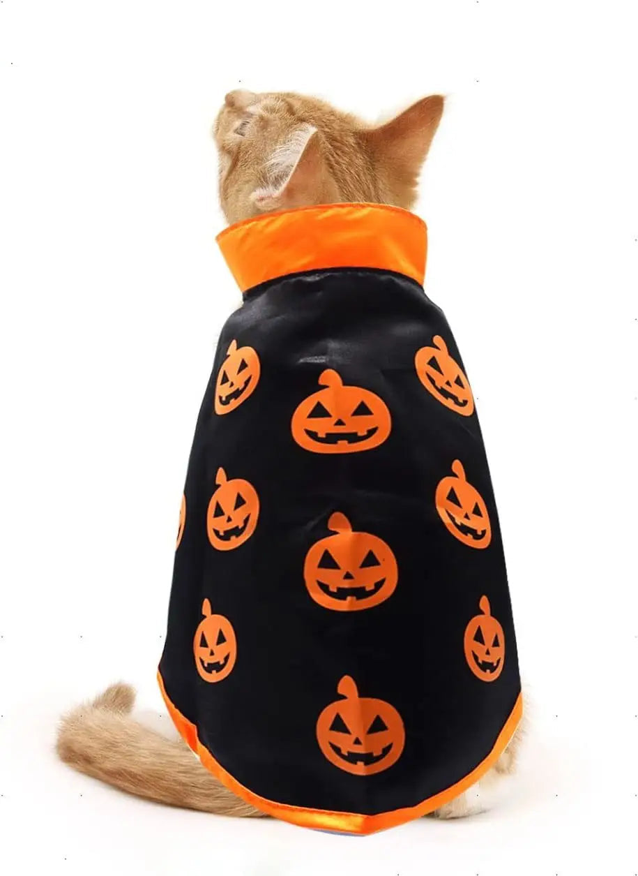 Cape de vampire pour chat – Costume d'Halloween réglable pour animaux de compagnie