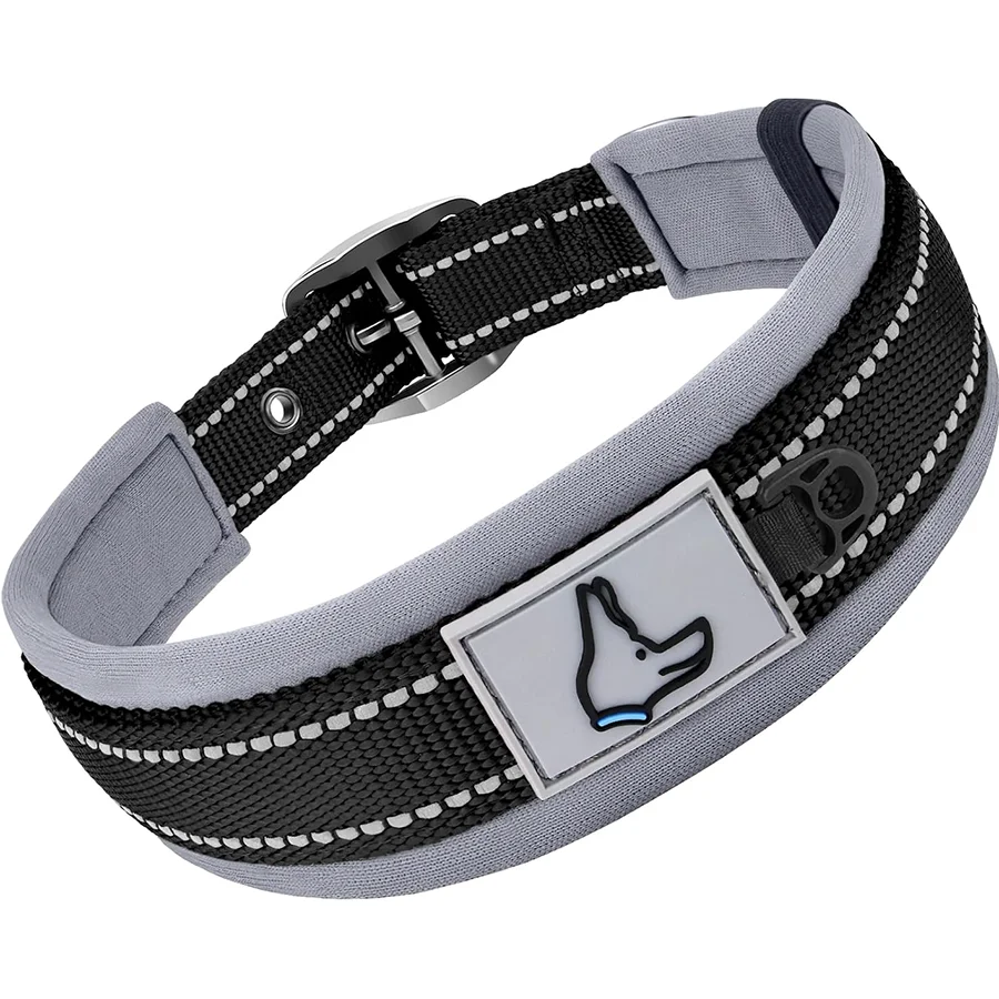 Padded Reflective Dog Collar | Adjustable Heavy-Duty Nylon & Neoprene