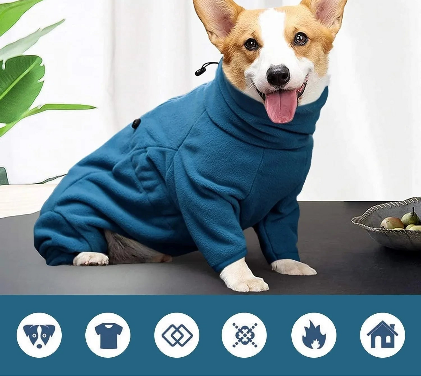 Manteau d'hiver pour chien - Veste coupe-vent en polaire douce pour temps froid