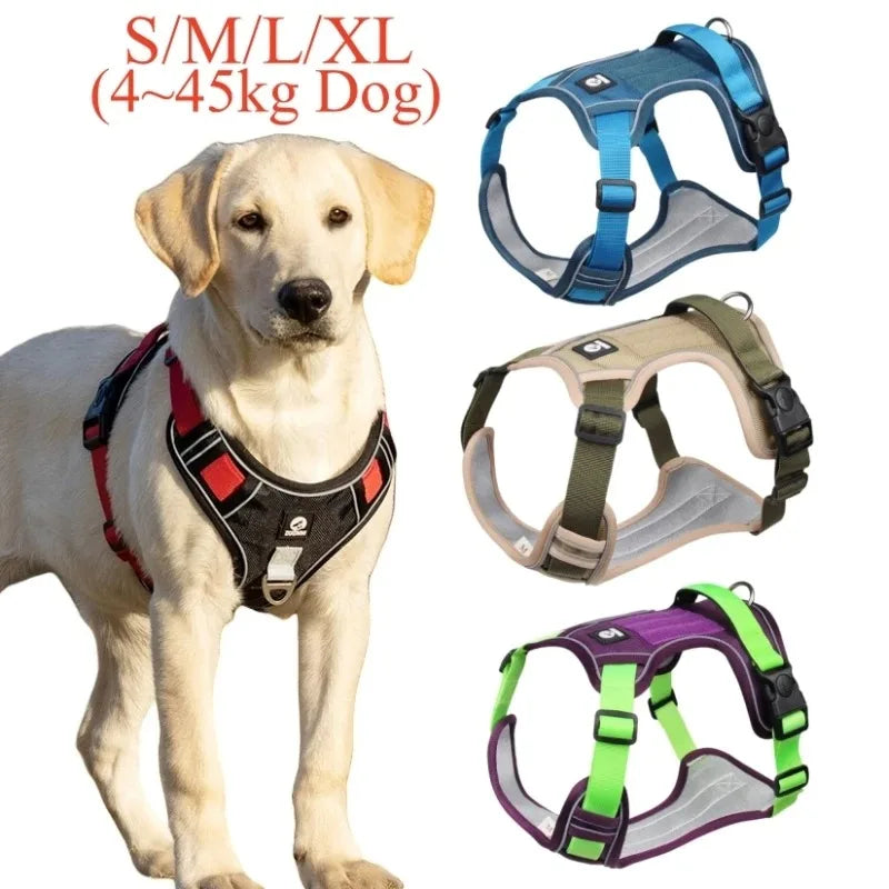 Harnais pour chien avec sangle de poitrine et conception de gilet tactique