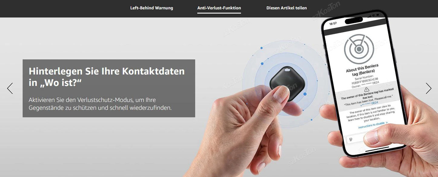 Mini traceur GPS pour animaux de compagnie et enfants - Localisateur intelligent compatible avec Localiser d'iOS