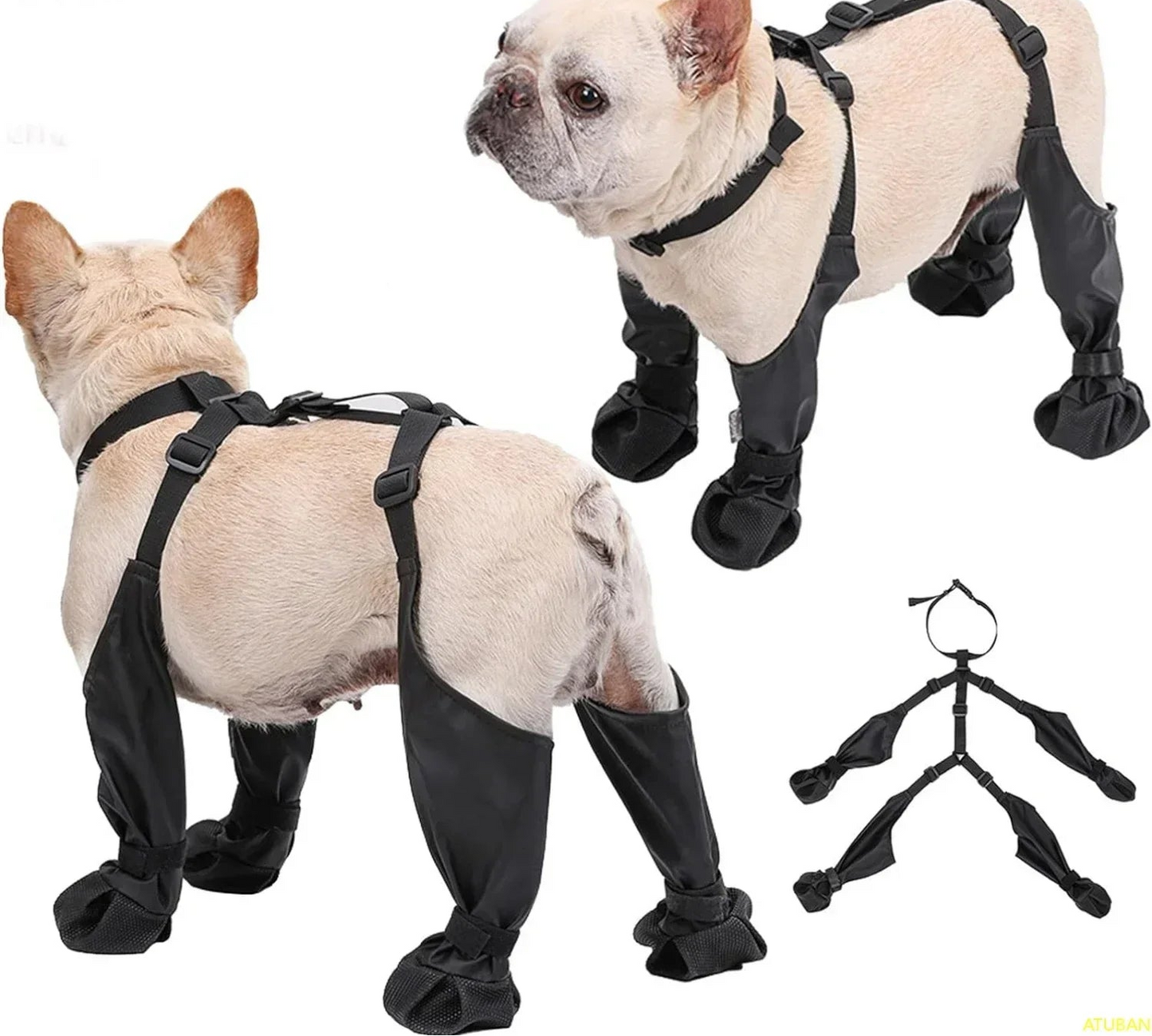 Bottes imperméables pour chien - Chaussures de protection antidérapantes pour la marche en extérieur