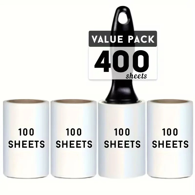 Pet Hair Lint Roller Set with 4 Refills
