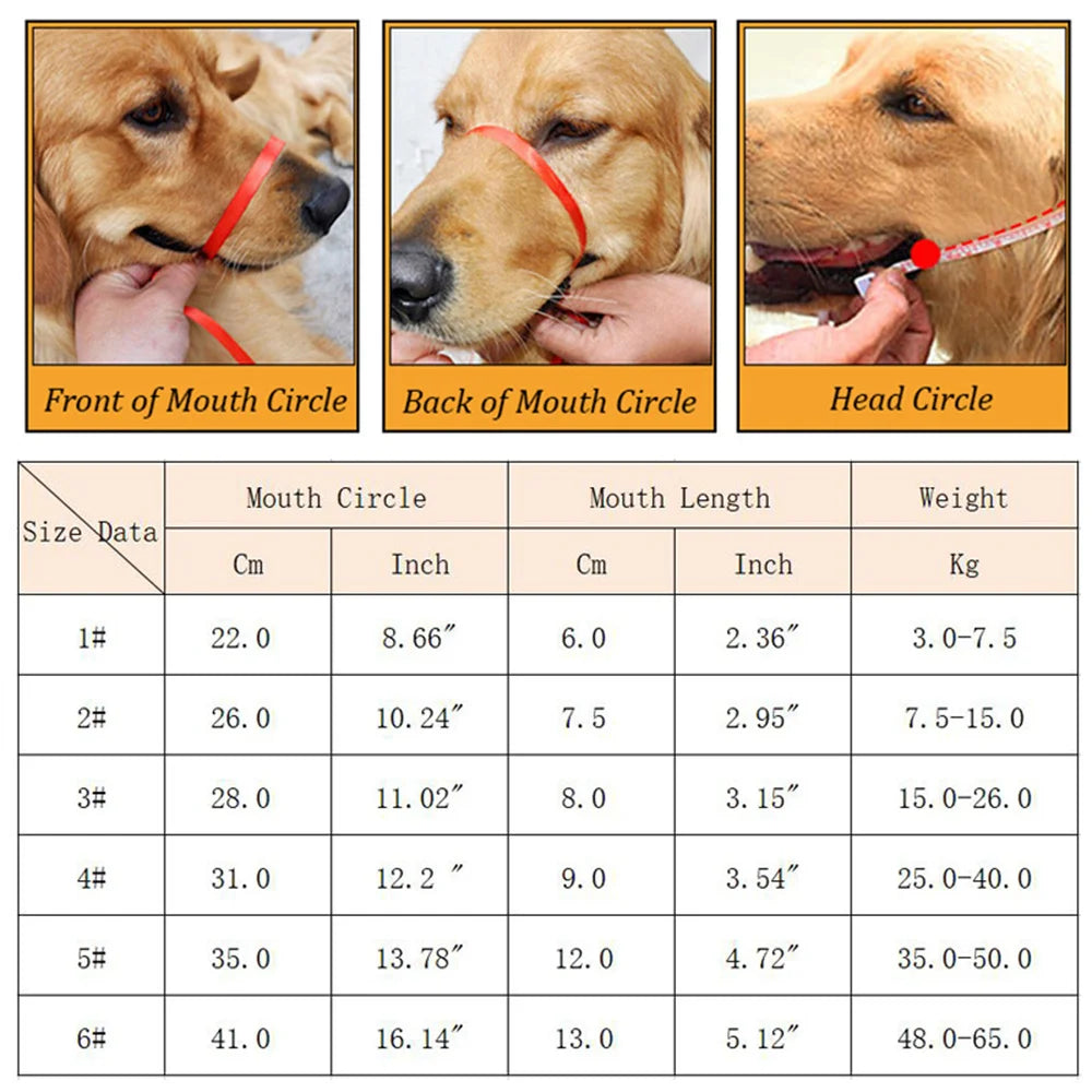 Breathable Anti-Bite Dog Muzzle with Open Nose