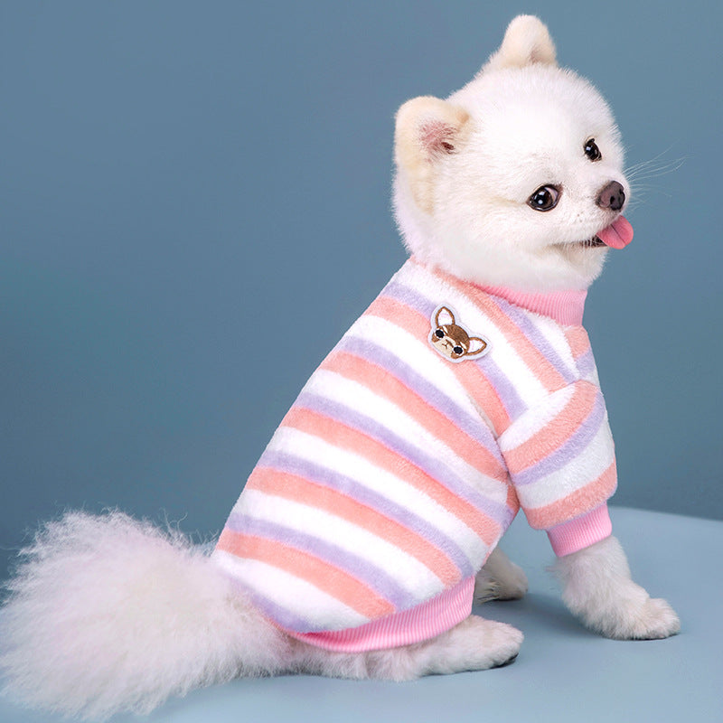 Tenue en molleton doux pour animaux de compagnie