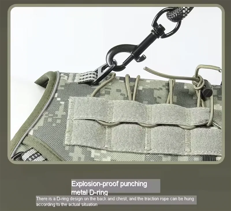 No-Pull Reflective Tactical Dog Harness Vest