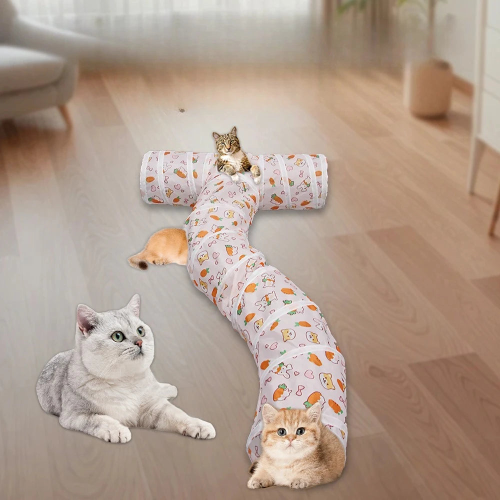 Cat Tunnel - Foldable Play Tunnel with Crinkle Paper