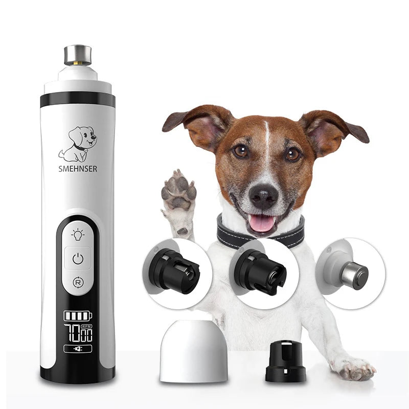USB Rechargeable Pet Nail Grinder with LED