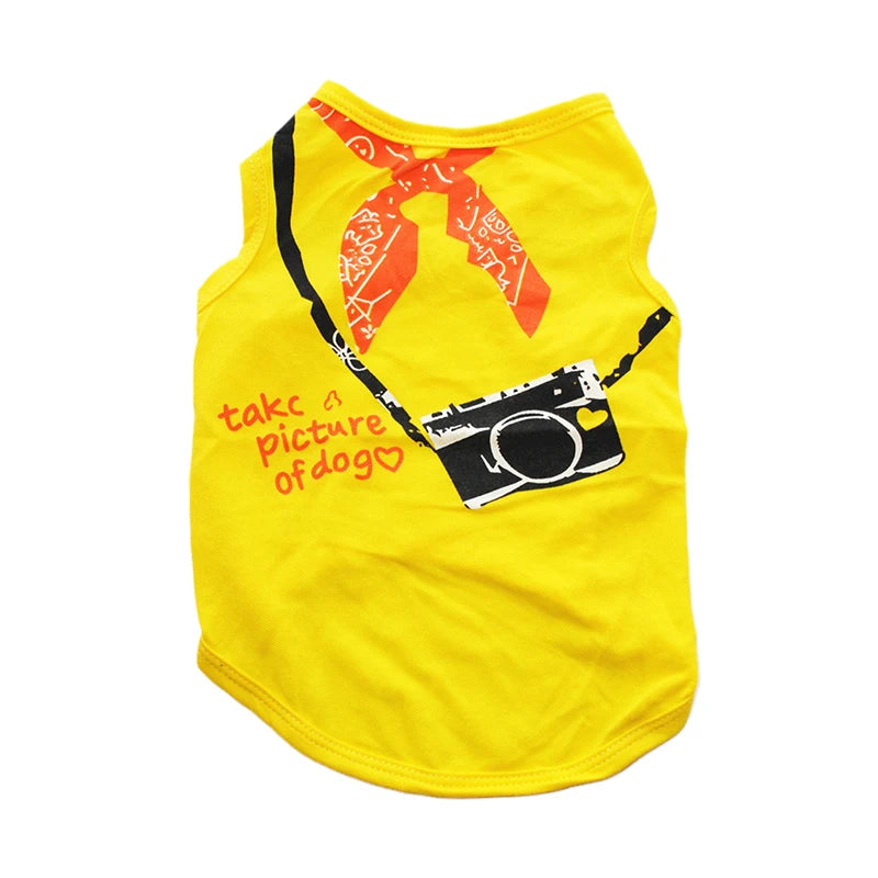 Printed Cotton Summer Vest for Cats & Puppies