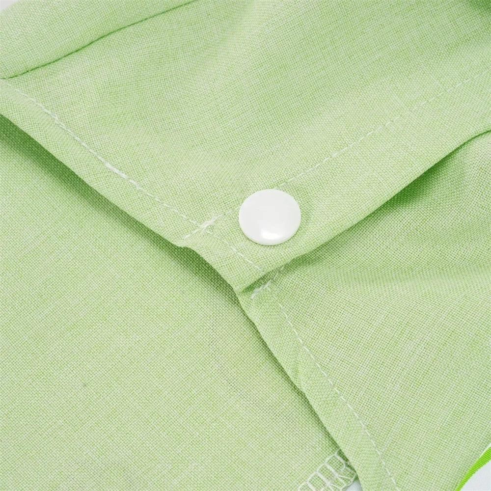 Striped Pet Shirt with D-Ring for Cats & Small Dogs