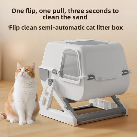 Enclosed Folding Cat Litter Box