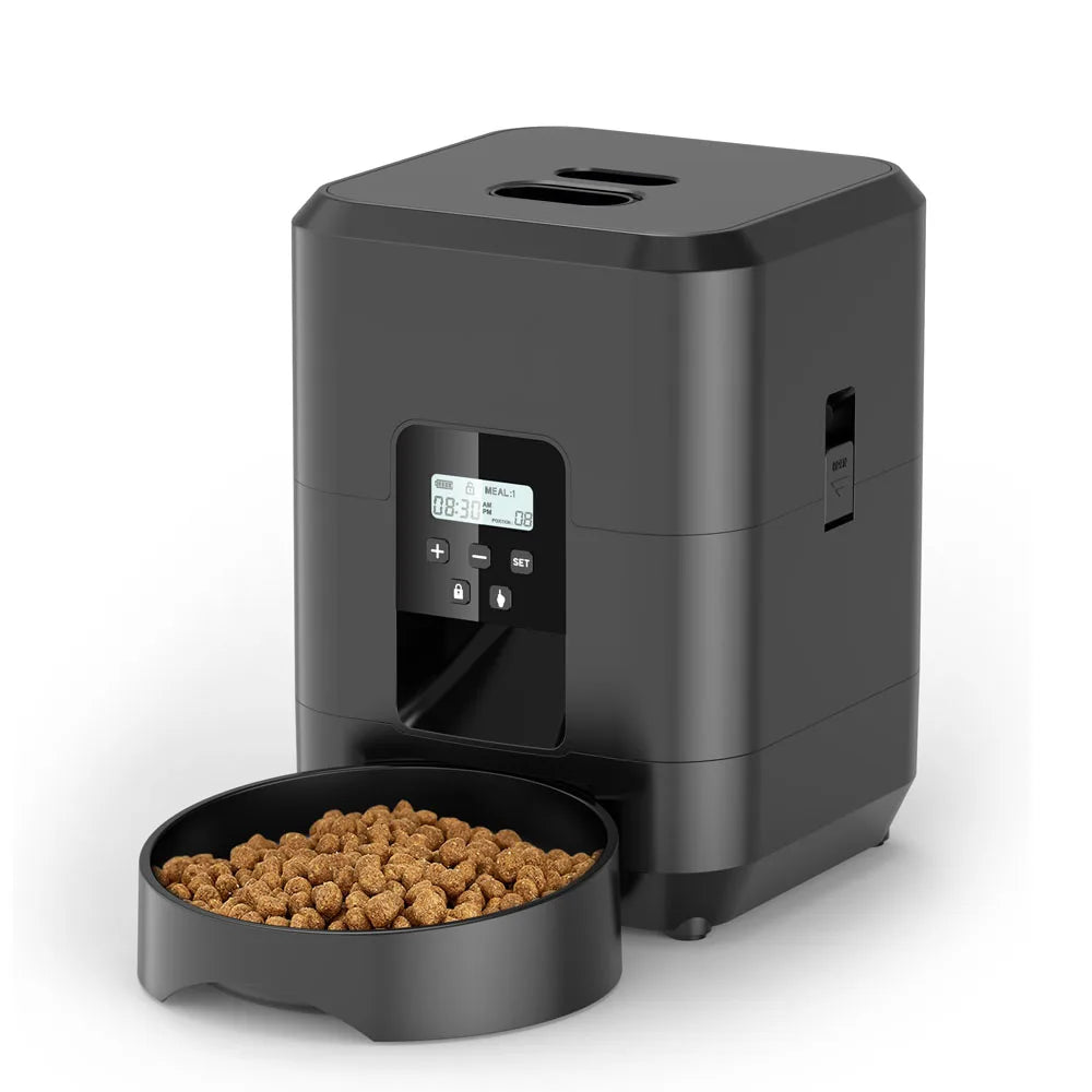 Smart Automatic Pet Feeder with LCD Display - Timed Slow Food Dispenser