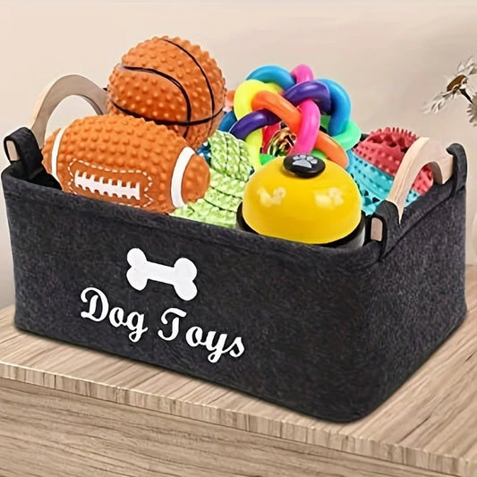 Felt Pet Storage Box - Organizer for Toys, Blankets and Accessories