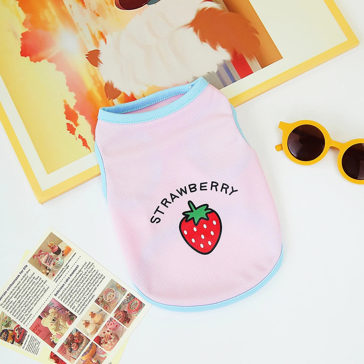 Cartoon Print Summer Vest for Cats & Small Dogs