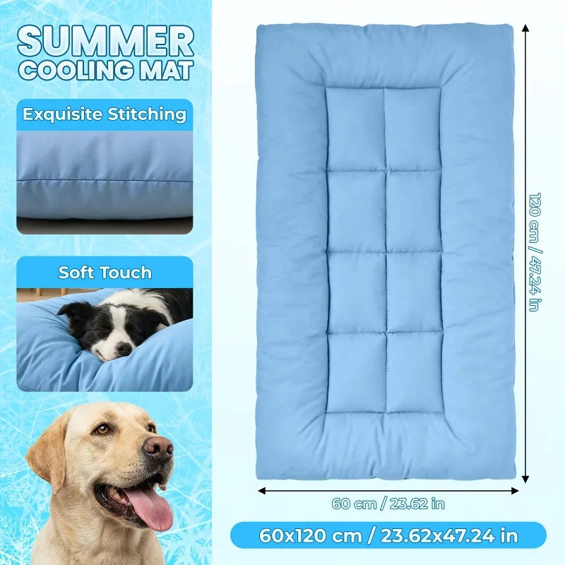 Extra Large Plush Grid Pet Bed Mat