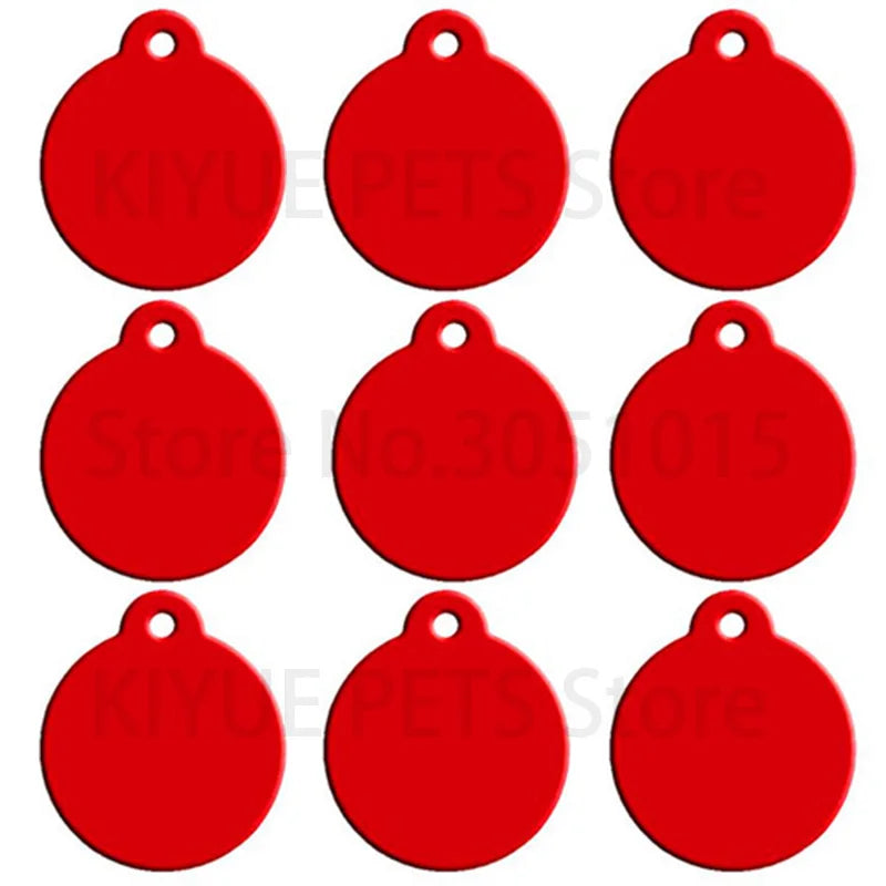 Personalised Laser-Engraved Pet ID Tags – Aluminium Round Pendants, Pack of 100