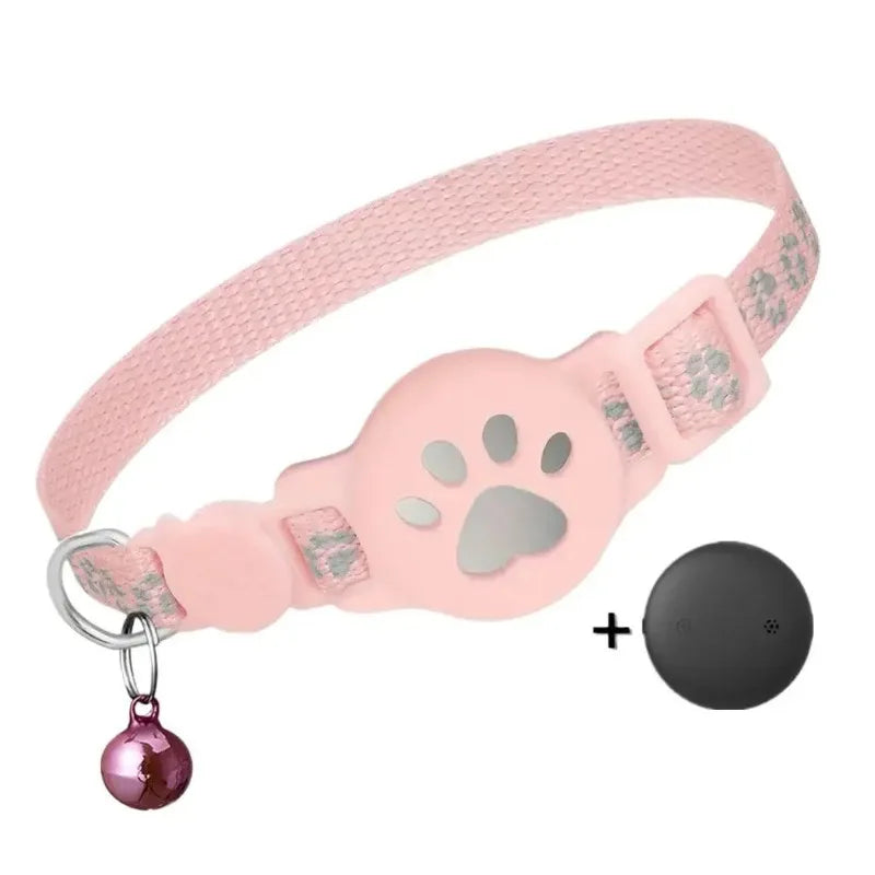 Reflective AirTag Pet Collar with Safety Buckle for Cats & Small Dogs