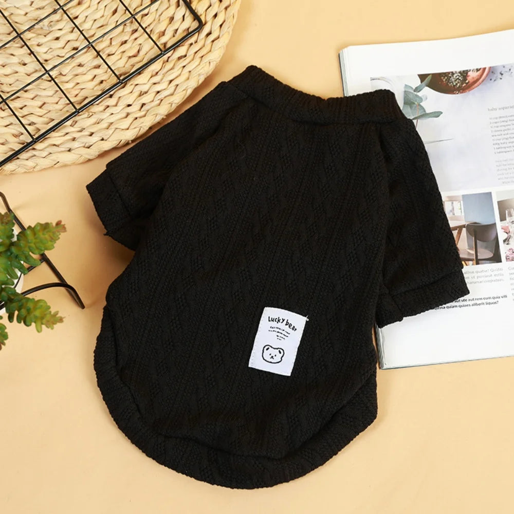 Long-Sleeve Knitted Pullover Sweater for Cats & Small Dogs