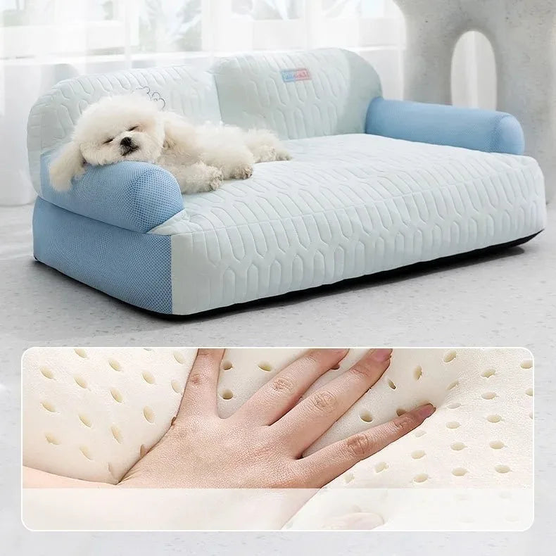 Tapis de couchage respirant pour animaux de compagnie avec coussin rafraîchissant pour l'été