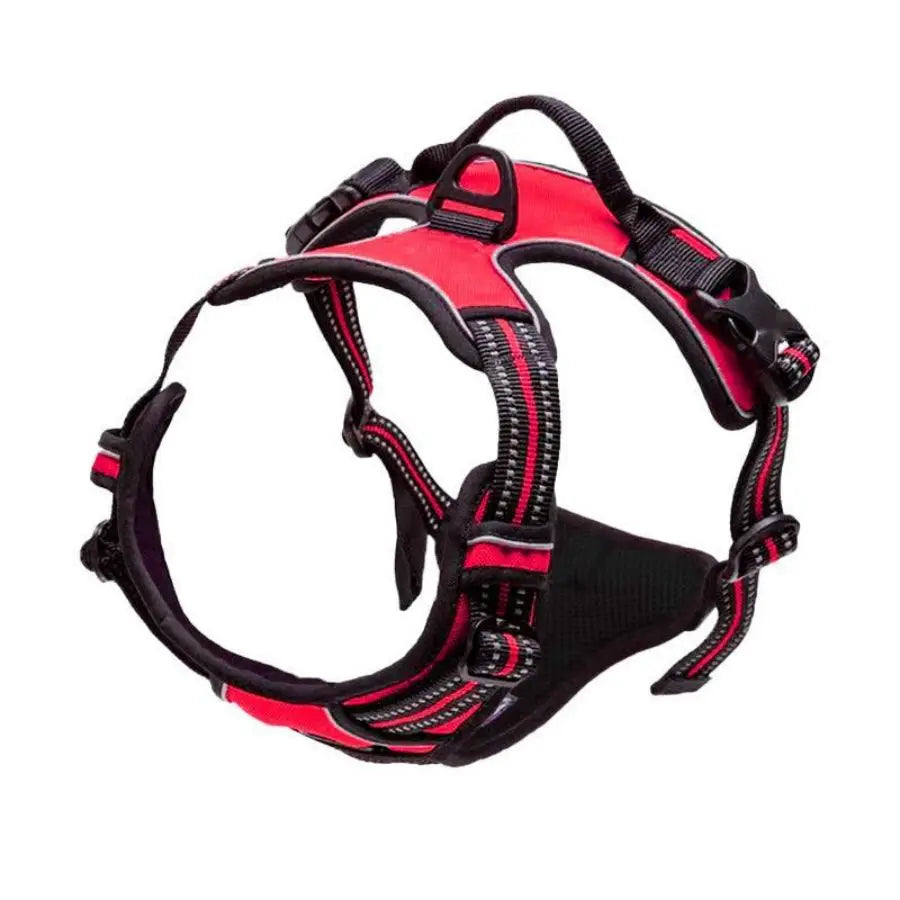 Harnais anti-traction pour chien avec attache frontale et poignée | Gilet réfléchissant robuste pour des promenades faciles