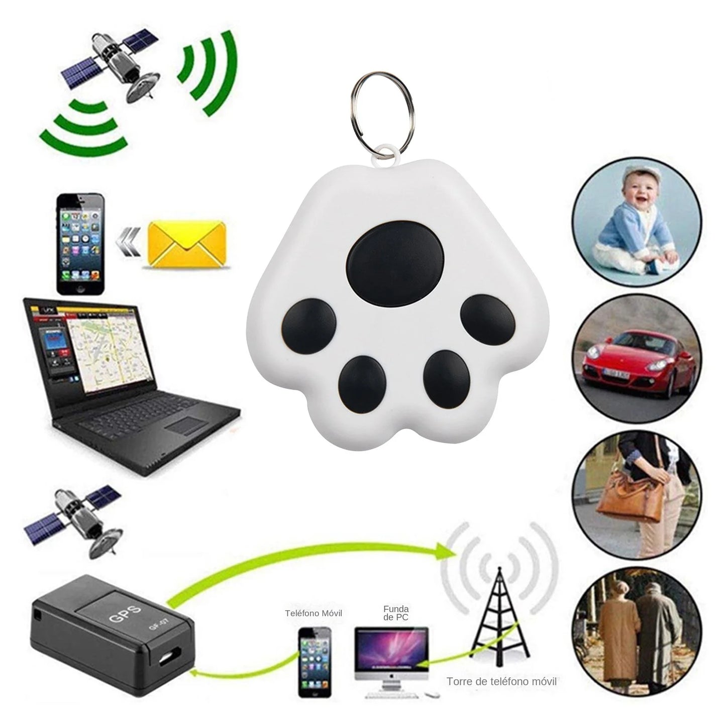 Dog Claw Bluetooth Anti-Lost Tracker Tag for Pets, Keys & Bags
