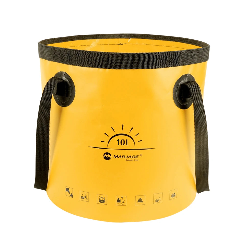 12V Portable Camping Shower Pump with Foldable Bucket Options