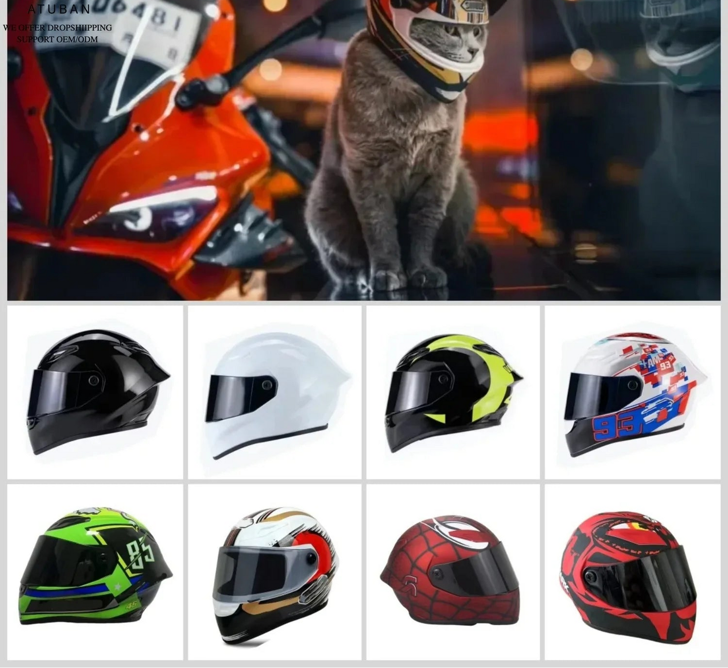 Pet Motorcycle Helmet for Cats & Small Dogs