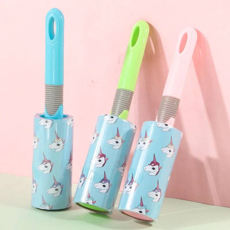 Brosse autonettoyante anti-poils d'animaux - Rouleau anti-peluches réutilisable