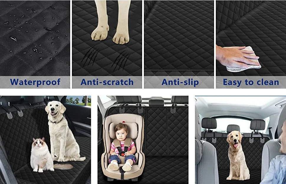 Waterproof Non-Slip Dog Car Seat Cover — Universal Rear Back Seat Protector