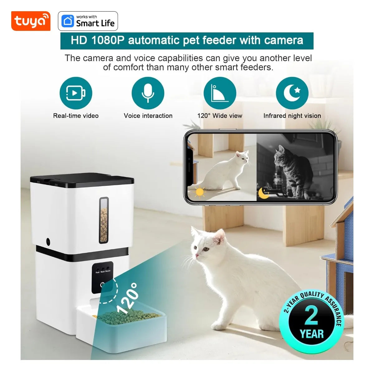 Automatic Pet Feeder with HD Camera