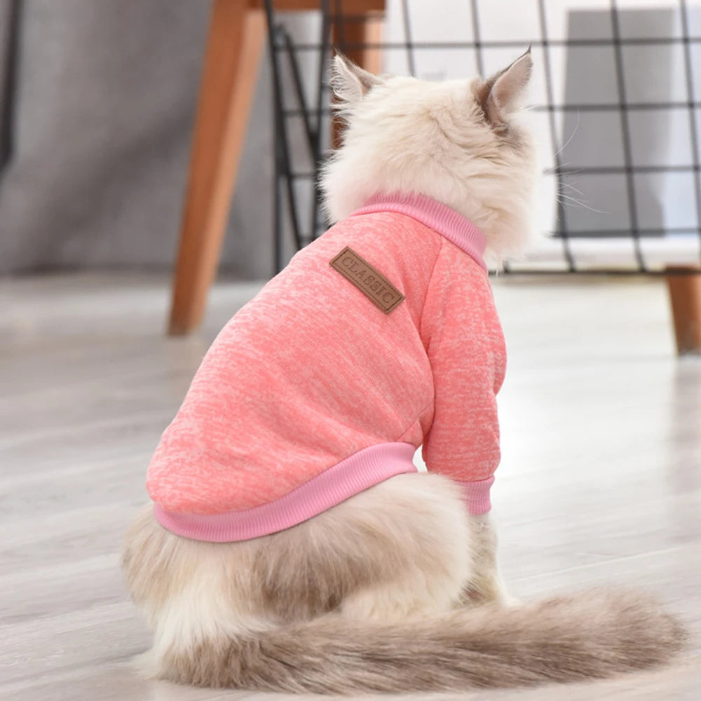 Non-Hair-Sticking Pet Hoodie for Cats & Small Dogs