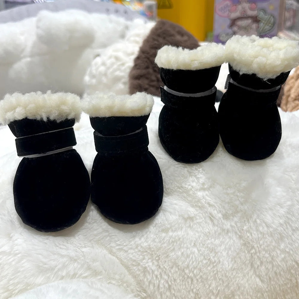 Bottes antidérapantes d'hiver pour chiens | Lot de 4 pour petits et moyens chiens et chats