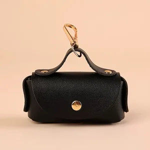 Distributeur de sacs à déjections en cuir avec clip pour les promenades de chien