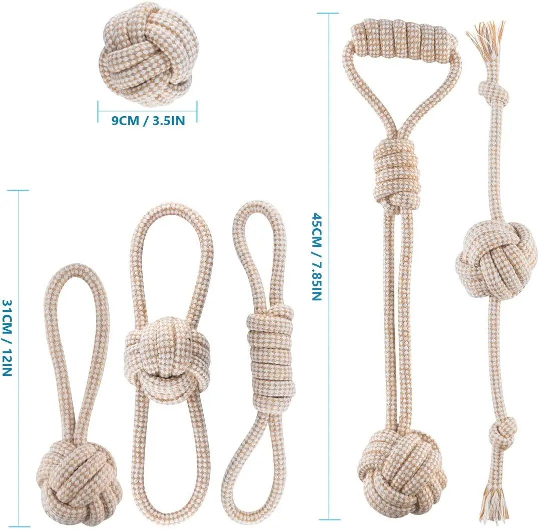 Cotton Rope Knot Chew Toy for Dogs & Cats