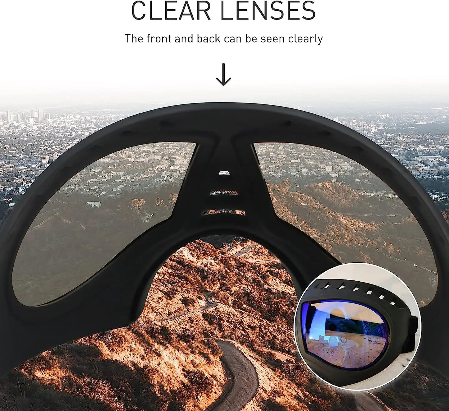 Dog Goggles for Large Breeds - Windproof Snowproof Eye Protection