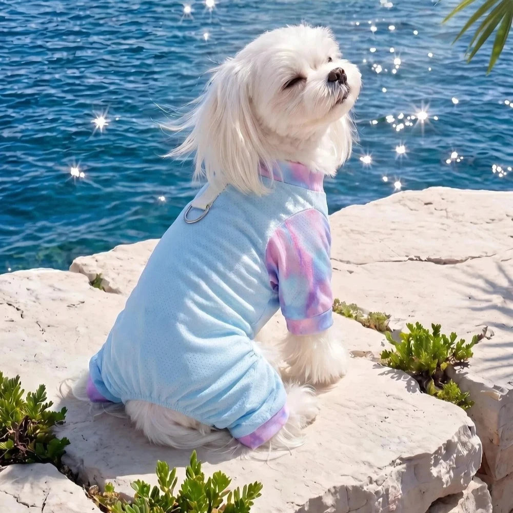 Ice Silk Cooling Jumpsuit for Small Dogs