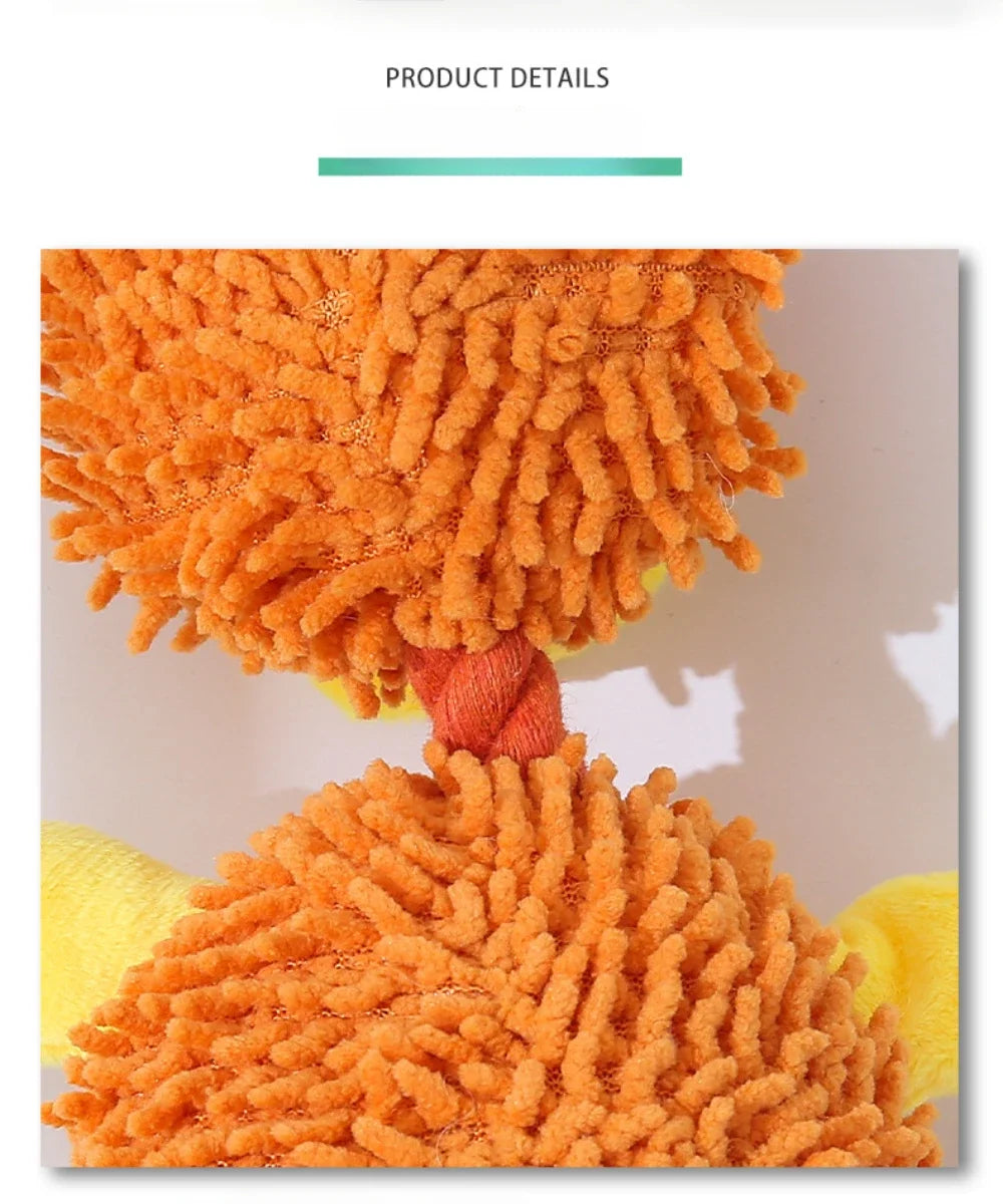 Plush Squeaky Dog Toy - Duck and Pig Characters