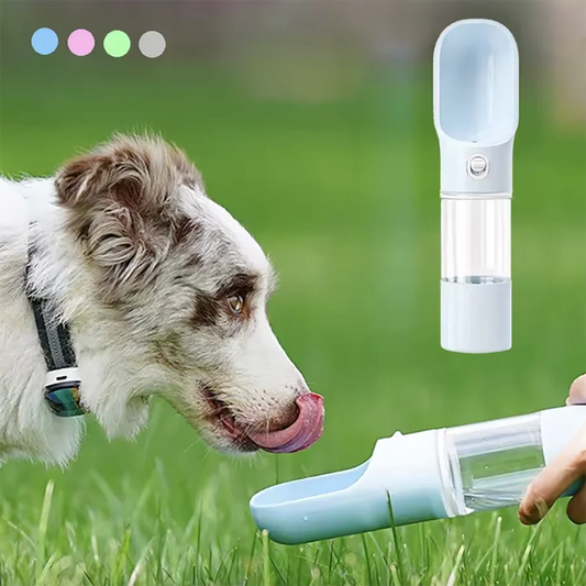 2-in-1 Pet Travel Water Bottle & Food Dispenser