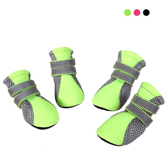 Breathable Reflective Dog Walking Boots – Set of 4