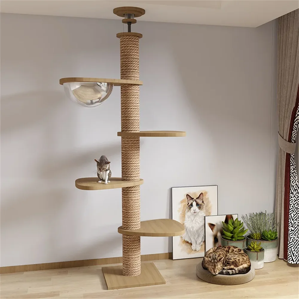 Adjustable Floor-to-Ceiling Cat Tree