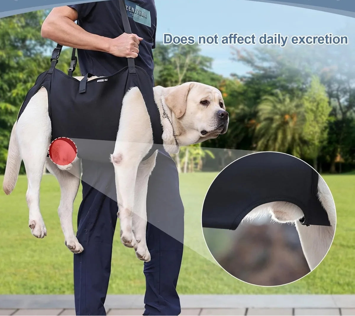 Harnais de levage intégral pour chien - Sangle de soutien réglable pour la mobilité et la rééducation