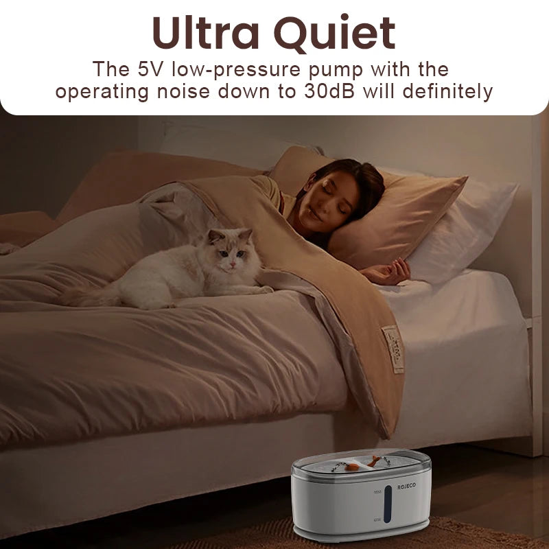 Dual Bowl Automatic Pet Water Fountain for Multiple Cats and Dogs