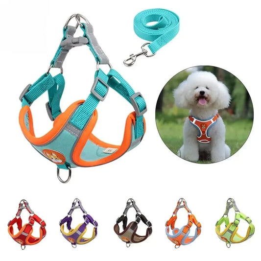 No-Pull Harness and Leash Set - Reflective Vest for Small Dogs