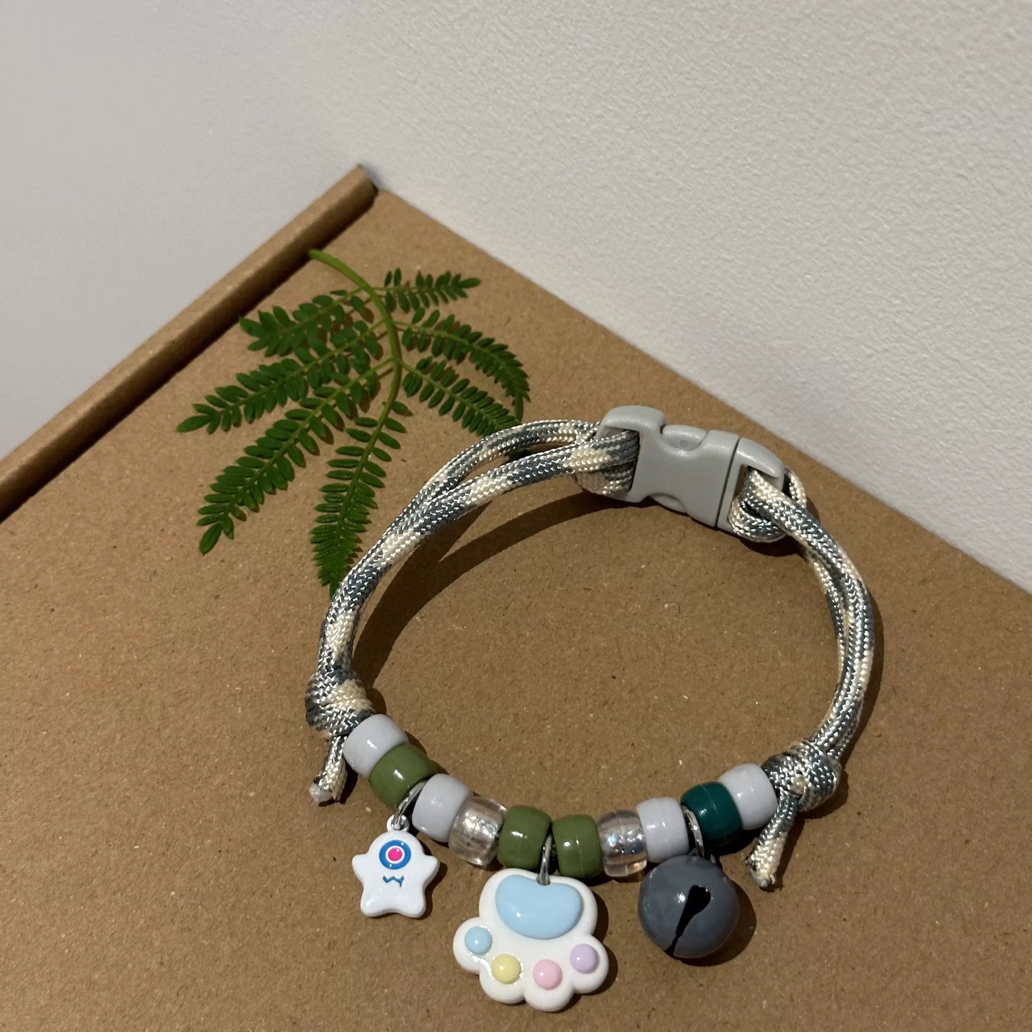 Adjustable Braided Cat Collar with Bell
