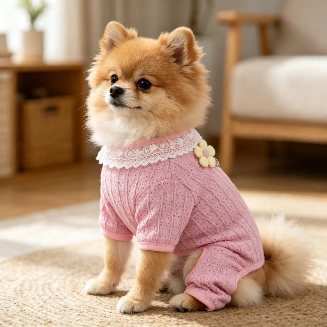 Lace Jumpsuit with D-Ring for Small Dogs & Cats
