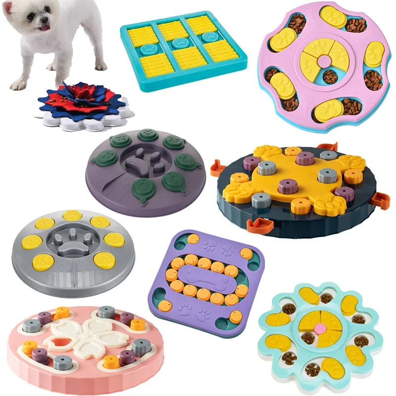 Non-Slip Puzzle Slow Feeder Bowl – Interactive Food Game for Dogs & Cats