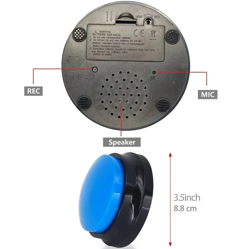 Boutons de communication pour animaux de compagnie - 4 buzzers enregistreurs vocaux pour chiens