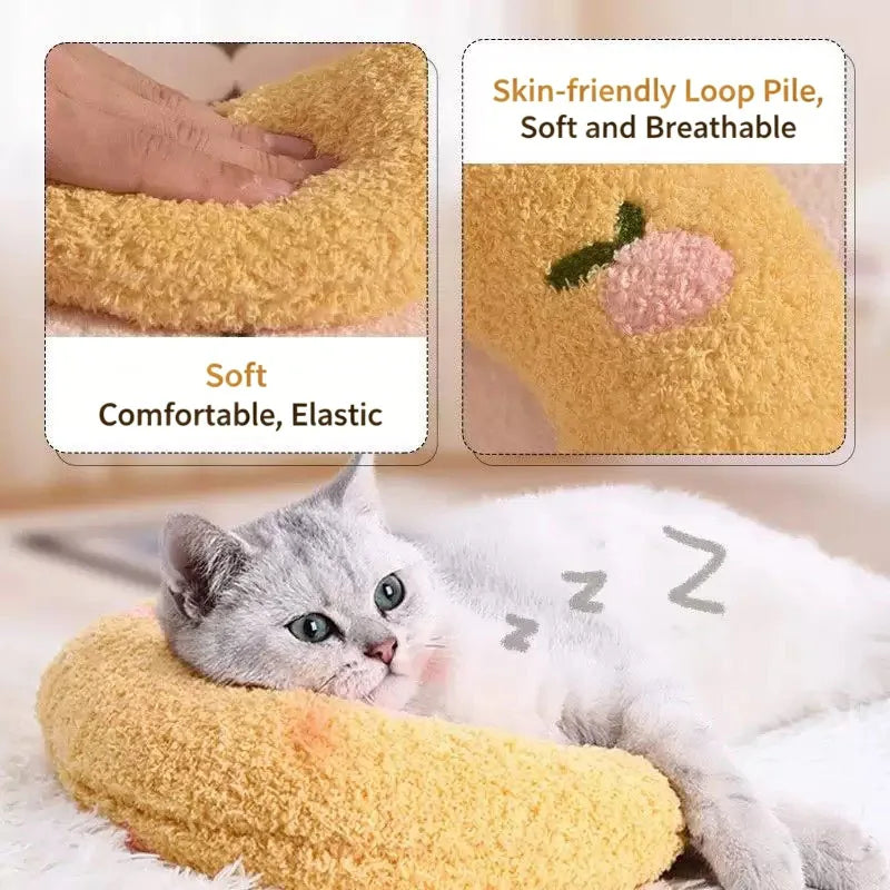 Ultra Soft Fluffy Cat Calming Pillow — Half Donut Cuddler for Joint Relief & Better Sleep