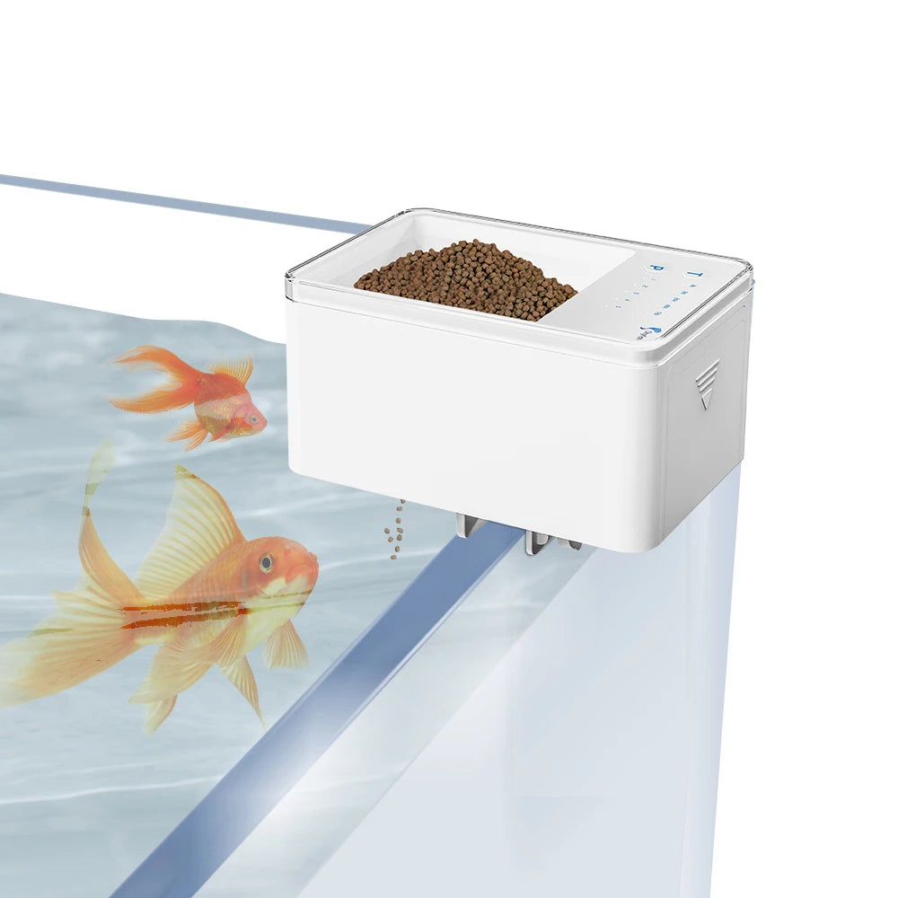 WiFi Smart Automatic Feeder Aquarium Goldfish Timing Feeder Large Capacity APP Control Feeding Records Remind Fish Feeder