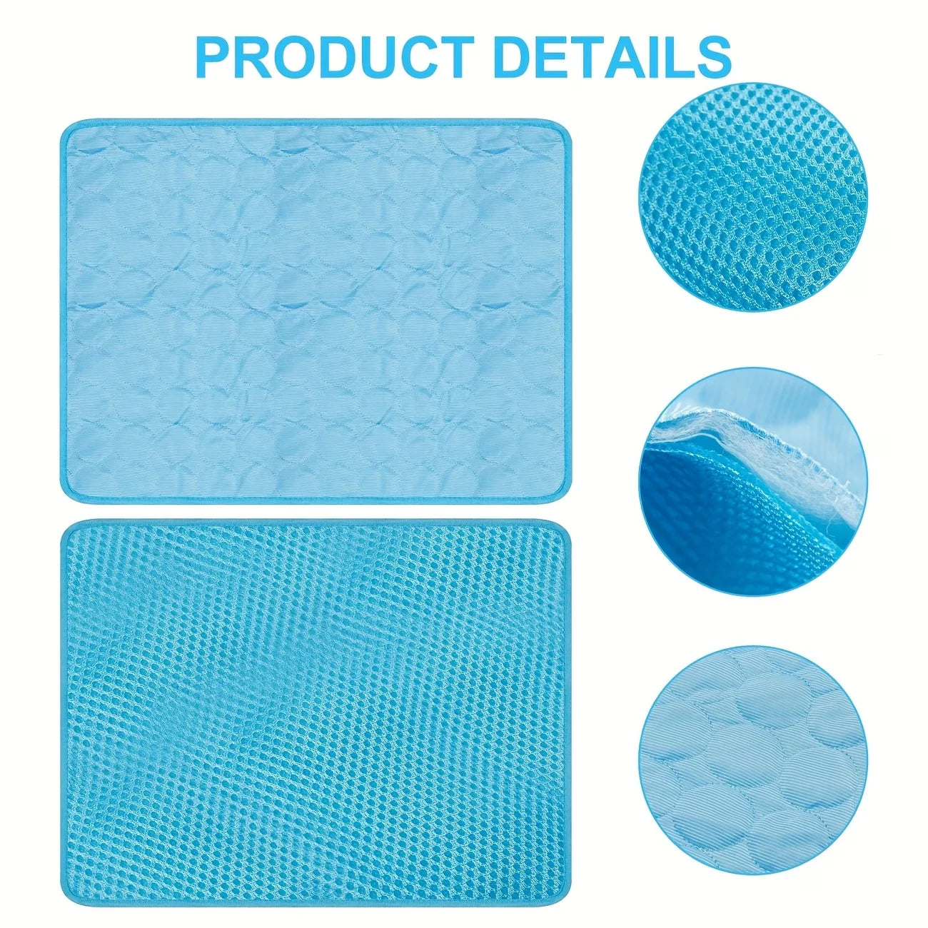 Pet Cooling Mat & Sleeping Pad — Water-Absorbing Summer Dog Bed for Crate, Car, Patio & Outdoor Use